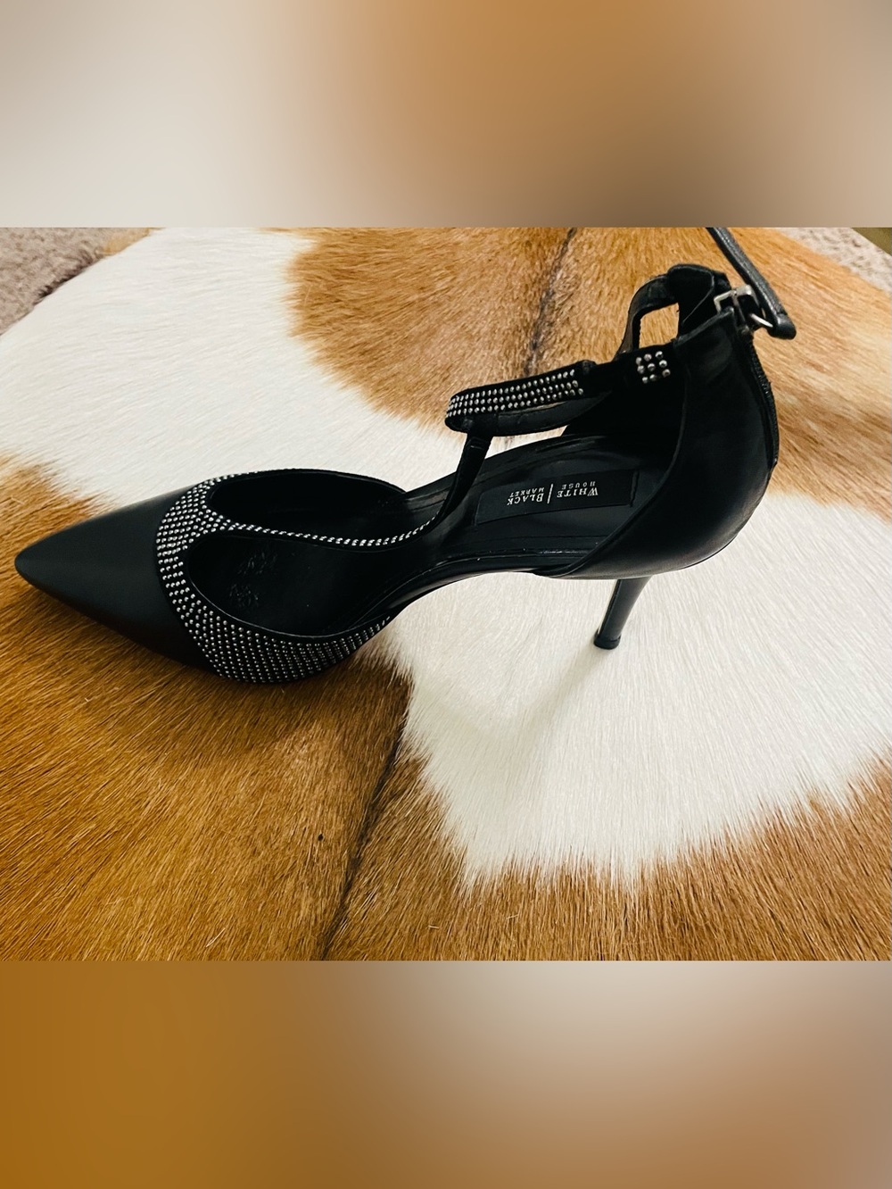 White House Black Market Black T-Strap Pumps (Women’s Dress Heels)